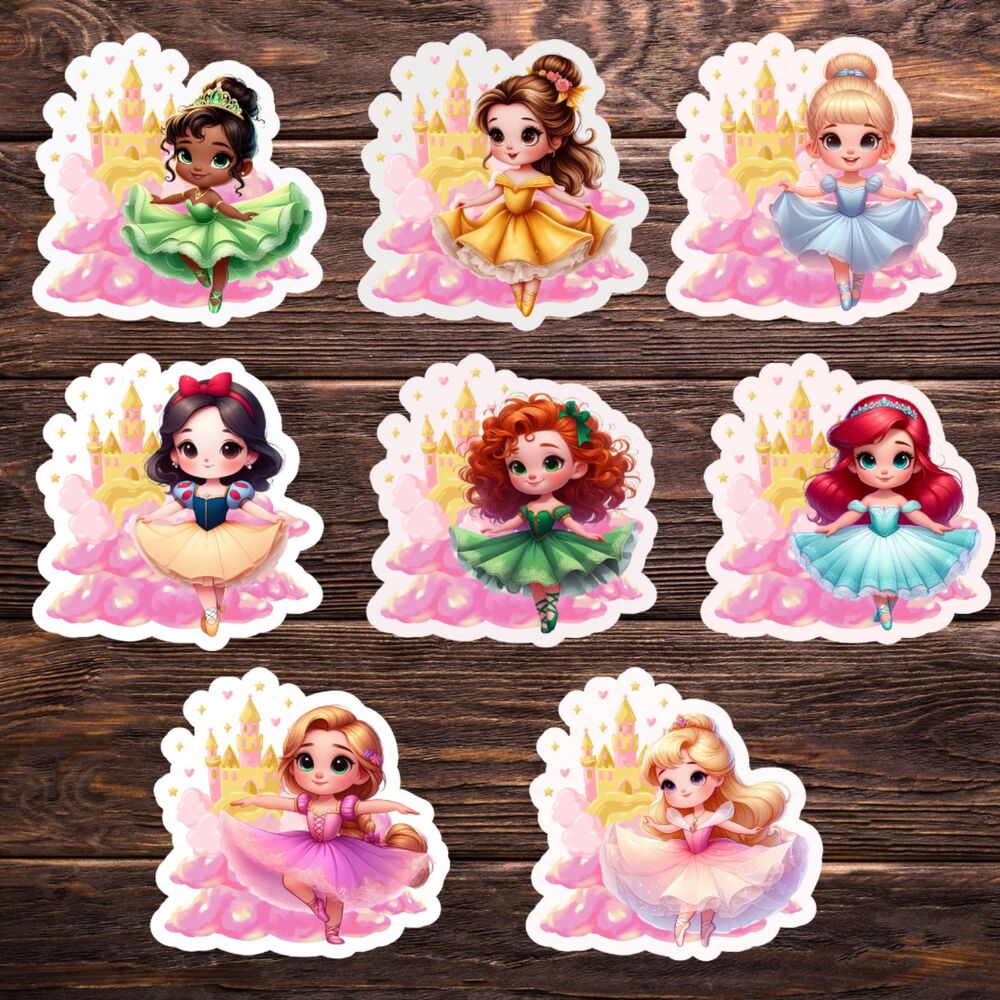 Ballerina Disney Princess Sticker Bundle – Elegant Dance-Themed Stickers